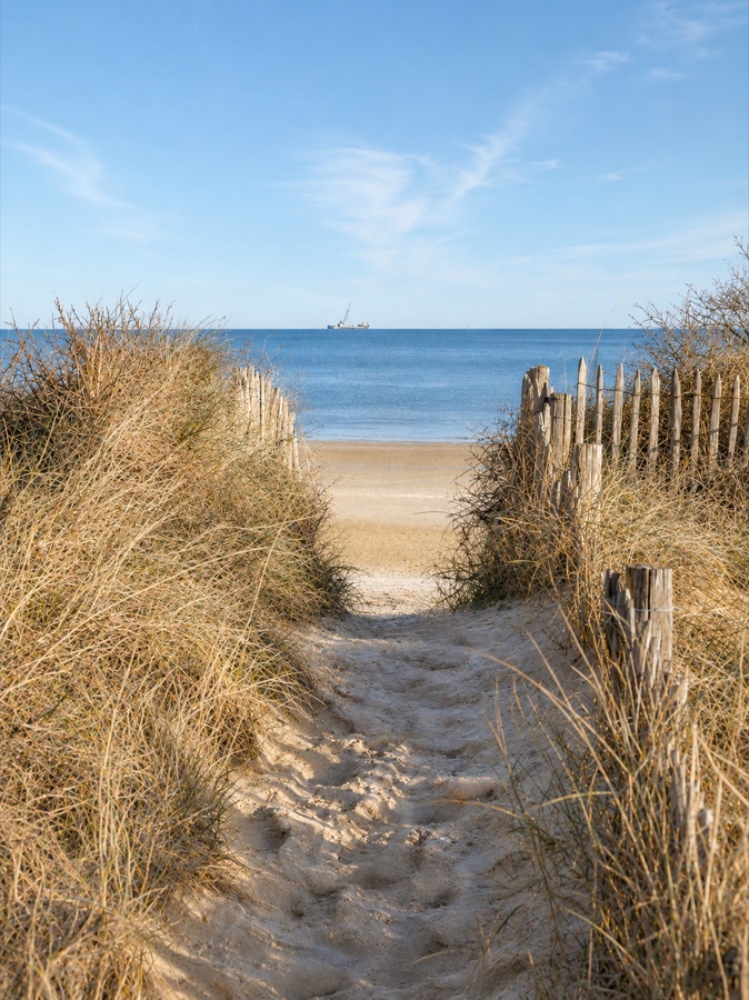 Accès direct aux dunes et à la plage